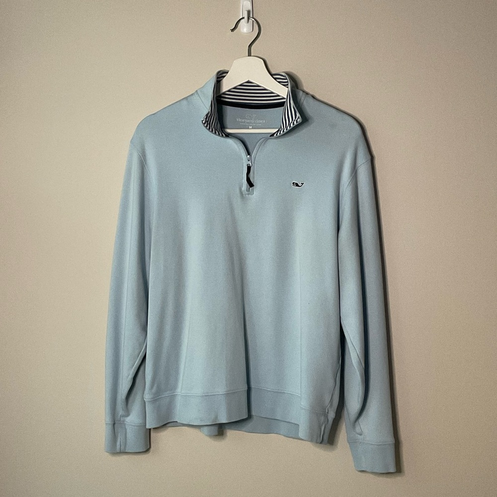 Vineyard Vines Light Blue Long Sleeved Polo Medium